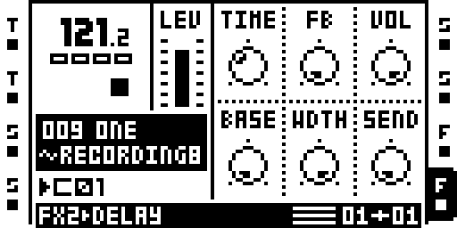 Delay: main parameter page.