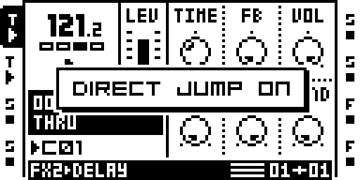 DIRECT JUMP toggled with PTN + YES.