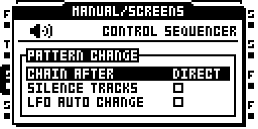 CHAIN AFTER set to DIRECT in sequencer settings.