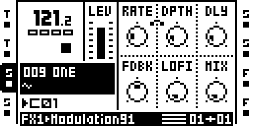 Modulation: main parameter page.