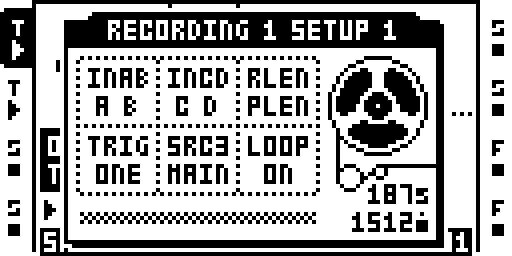 RLEN set to PLEN in RECORDING SETUP 1.