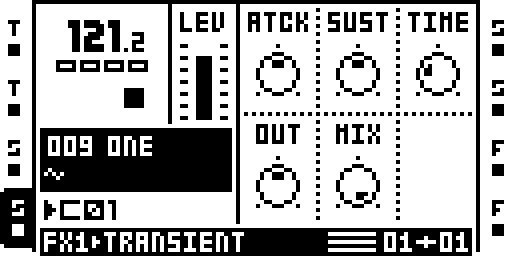 Transient: main parameter page.